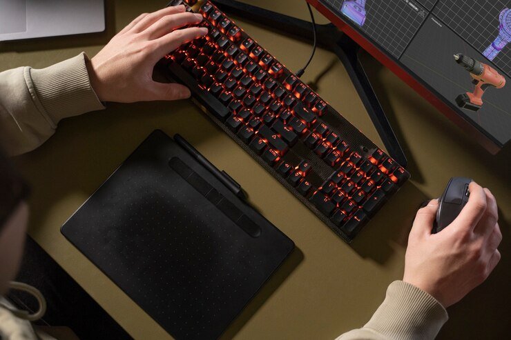 gaming keyboard and mouse mat